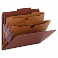 Smead  SPocket Divider SafeShield Classification Folders&#44; Red