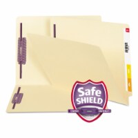 Smead End Tab Folder with SafeSHIELD Fastener Manila Letter Straight Cut 50/Box 34117