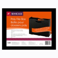 Desktop File Box, 3  Expansion, Letter Size, Black Wave Pattern