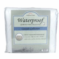 Cascade Waterproof Mattress Pad, Hypoallergenic, 15” Deep Fitted Skirt, Quilted Microfiber