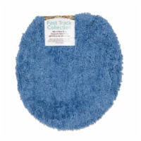Fast Track Toilet Lid Cover, 18x18, Color Options, Microfiber Material Blue