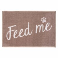 Pet Mat with Non-Slip Backing, Dog Food Bowl Mat, Four Decorative Designs, 16x24 in., Buy One