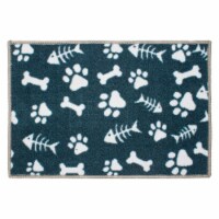 Pet Mat with Non-Slip Backing, Dog Food Bowl Mat, Four Decorative Designs, 16x24 in., Buy One