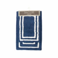 Spa Luxe 2-Piece Bath Rug Set, 17x23 & 20x30, Pattern and Color Options, Cotton with Latex