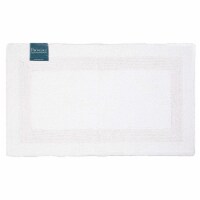 Provence Bathroom Rugs, Size & Bright Color Options, Premium Cotton White 24x40