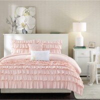 Intelligent Design Waterfall Comforter Set Blush Twin/Twin XL