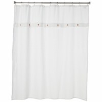 Madison Park Finley 100% Cotton Waffle Weave Textured Shower Curtain White 72x72