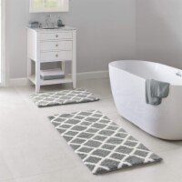 Madison Park Bittman Reversible High Pile Tufted Bath Rug Grey 24x60