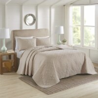 510 Design Oakley 3 Piece Reversible Bedspread Set Khaki King/Cal King
