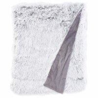 Intelligent Design Emma Shaggy Faux Fur Throw, 50 W x 60 L, Grey