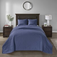 Madison Park Quebec Reversible Bedspread Set, Full, Navy