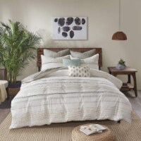 Ink+Ivy NEA Cotton Printed Duvet Cover Set with Trims Multi King/Cal King