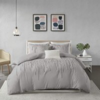 Urban Habitat Paloma Cotton Duvet Cover Set, Full/Queen, Grey