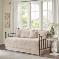 Madison Park Tuscany 6 Piece Reversible Scalloped Edge Daybed Cover Set, Blush - Daybed