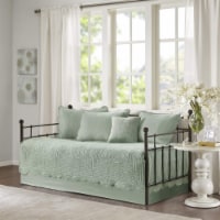 Madison Park Tuscany 6 Piece Reversible Scalloped Edge Daybed Cover Set - Daybed - Seafoam