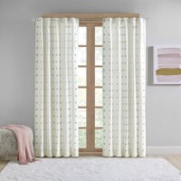 Intelligent Design Cotton Yard Dye Jacquard Window Panel with Lining ID40-1772