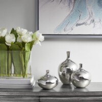 MADISON PARK SIGNATURE Ansen Metallic 3PC Vase Set See Below