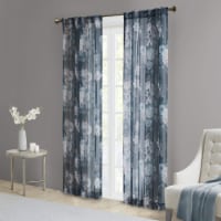 Madison Park Simone Floral Design Sheer Window Curtain Voile Privacy Drape for Bedroom,