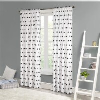 Intelligent Design Polyester Pom Pom Embellished Window Panel ID40-1797