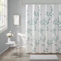 Madison Park Cecily Bathroom Shower, Printed Botanical Design Modern Privacy Bath Fabric