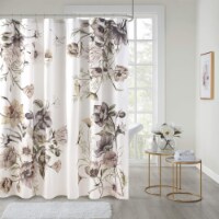 Madison Park Cassandra Cotton Percale Bathroom Shower, Bath Fabric Curtains, Blush - 72 x72