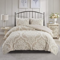 Madison Park Tufted Chenille 100% Cotton Duvet - King/Cal King - Taupe