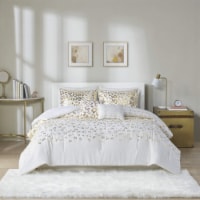 JLA Home INC Lillie Metallic Animal Printed Comforter Set, Full/Queen