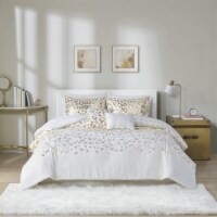 Intelligent Design 5 Piece Metallic Printed Duvet Cover Set ID12-1869