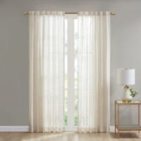 Bed Bath & Beyond Deandra Striped Sheer 63-Inch Window Curtain Panel- Natural Perspective: Main