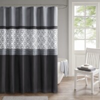 510 DESIGN Polyester Microfiber Embroidery Pieced Shower Curtain 5DS70-0231