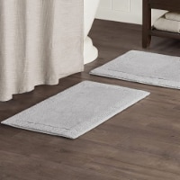 MADISON PARK SIGNATURE Cotton Tufted Reversible Bath Rug with Grey MPS72-473
