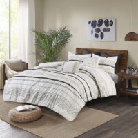 INK+IVY 100% Cotton Comforter, Black/White - King/Cal King