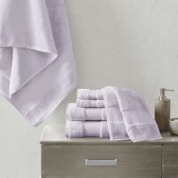 MADISON PARK SIGNATURE Cotton 6 Piece Bath Towel Set with Lavender MPS73-475