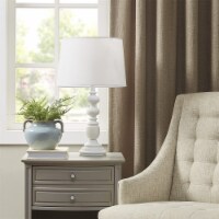 MARTHA STEWART Traditional Astoria Resin Table Lamp in White Finish MT153-0053