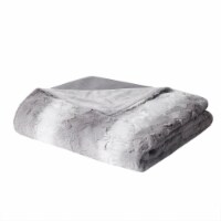 Beautyrest Polyester Zuri Fur Weighted Blanket with Grey Finish BR51-3068
