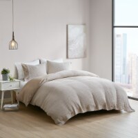 Mara 4 PC Cotton and Rayon from Bamboo Blend Waffle Weave Comforter Cover Set w/removable