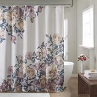 Madison Park Charisma 100% Cotton Shower Curtain, Ivory - 72x72