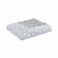 N Natori Soho Geo Polyester Duvet Mini Set with Grey and White Finish