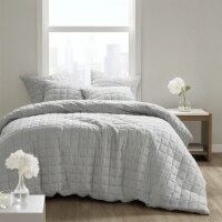 N Natori Cocoon Duvet (Insert NOT Included) Soft Oversized Cover - Full/Queen - Grey