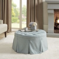 MARTHA STEWART Terri (Zara) Terri Accent Ottoman with Blue Finish MT101-0146