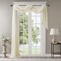 Madison Park Irina Embroidered Window Scarf
