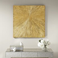 Madison Park Signature Sunburst Gold Resin Dimensional Palm Box Gold See below