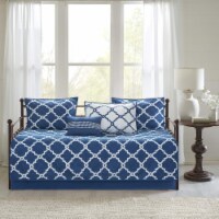 Merritt 6 Piece Reversible Daybed Set Navy Daybed