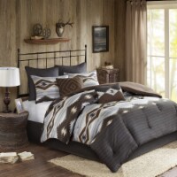 Bitter Creek Oversized Comforter Set Cal King/Grey/Brown