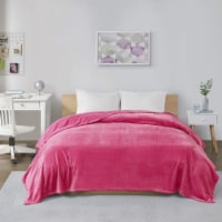 Microlight Plush Oversized Blanket Pink King