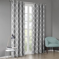 Blakesly Printed Ikat Blackout Panel Grey 50x84