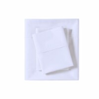 Madison Park Peached Percale Cotton Sheet Set White King