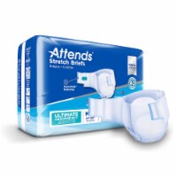Attends Stretch Adult Incontinence Brief M Heavy Absorbency Contoured, DDSMR, Severe, 24 Ct
