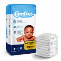 Comfees Baby Baby Diaper Size 1, 8 to 14 lbs. CMF-1, 50 Ct