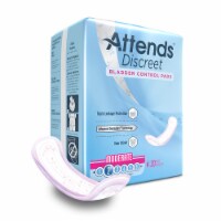 Attends Discreet Female Incontinent Pad Moderate 10.5 L ADPMOD, Moderate, 20 Ct